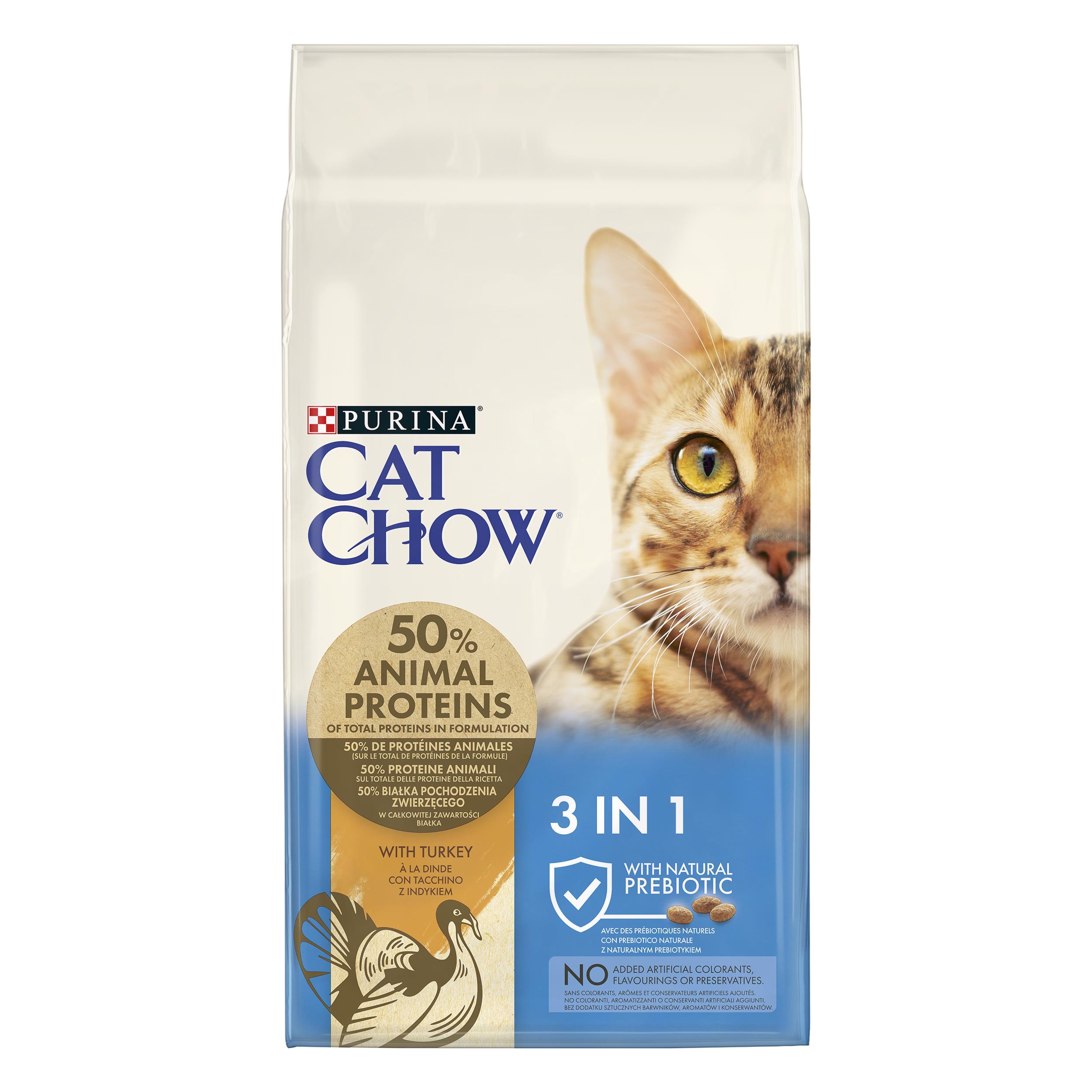 Cat Chow 3 in 1 Hindili Yetişkin Kedi Maması 15 Kg