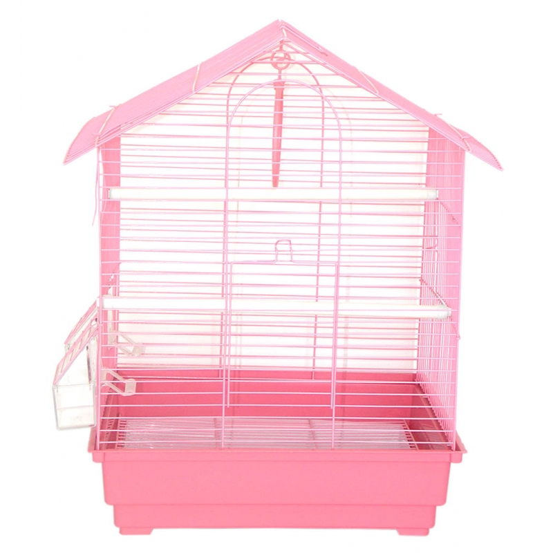 Dayang İki Kapılı Çatılı Kuş Kafesi 35x28x46 Cm