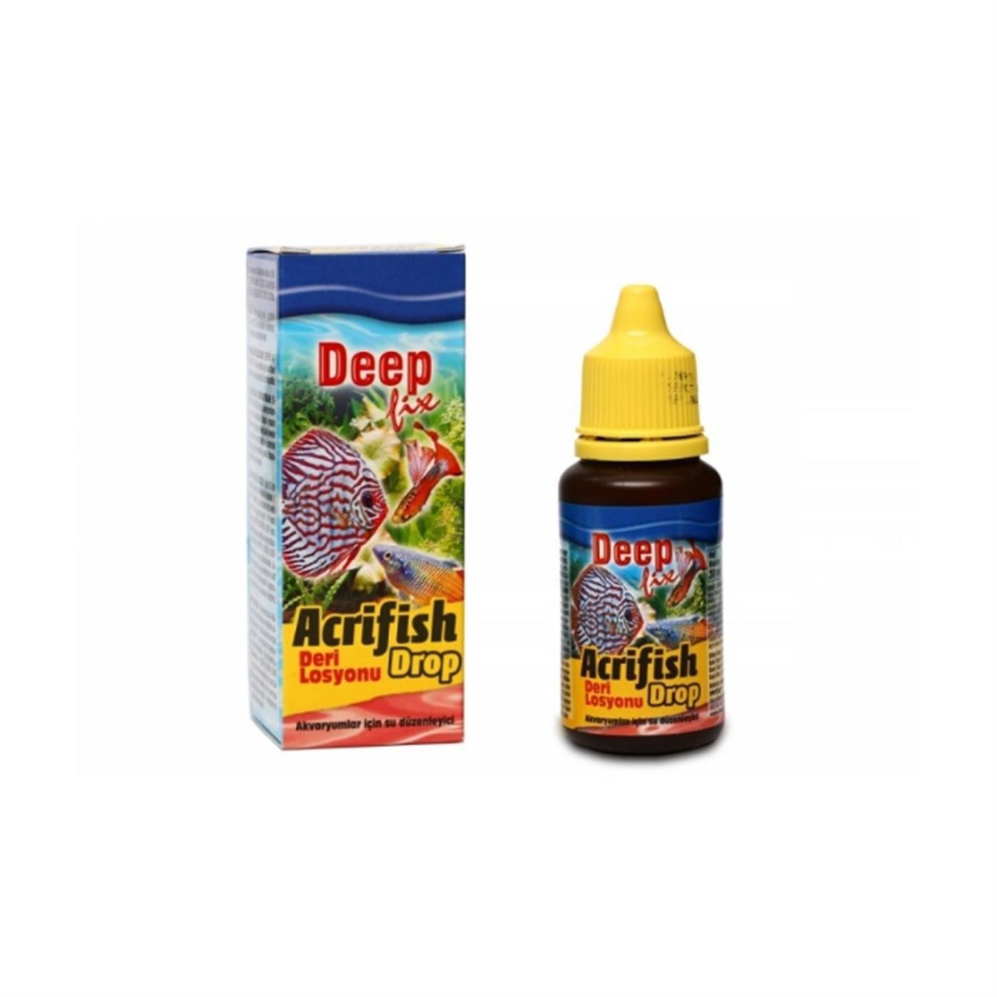 Deep Fix Acrifish Drop Balıklar İçin Mantar ve Parazit Giderici Losyon 30 Ml