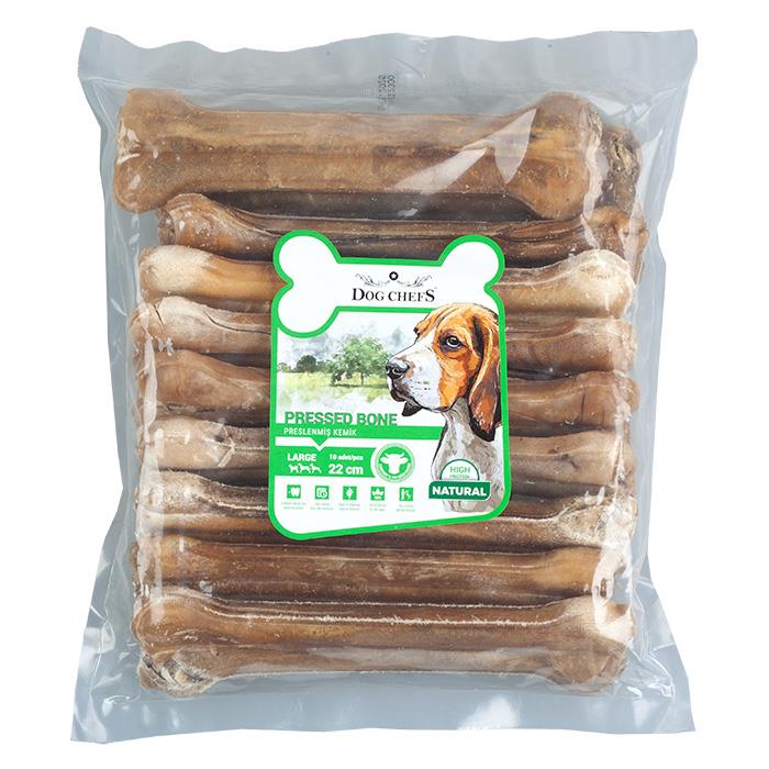 Dog Chefs 10'lu Preslenmiş Naturel Kemik 22 Cm
