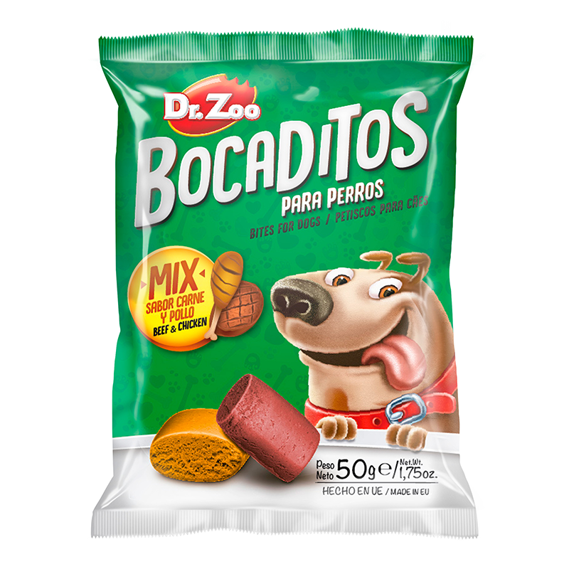 Dr.Zoo Bocaditos Tavuk & Biftekli Köpek Ödülü 50 Gr