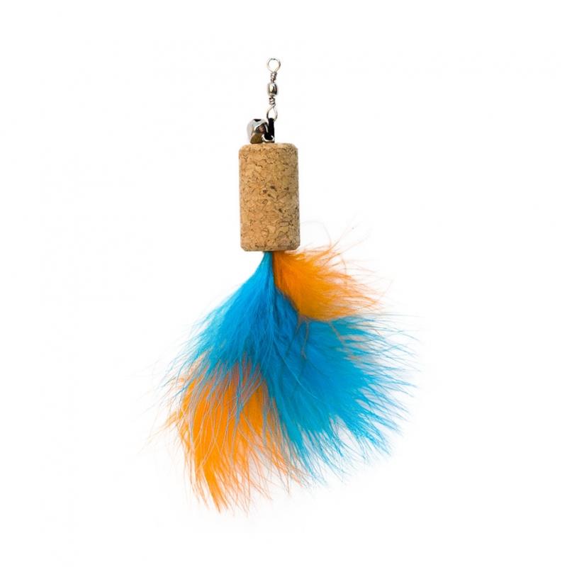 Eastland Tüylü Çıngıraklı Mantar Kedi Oyuncağı Mavi 4x2,2 Cm