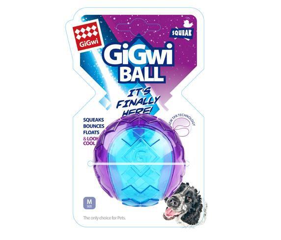 Gigwi Ball Sert Top Şeffaf Renkli Köpek Oyuncağı 6 Cm