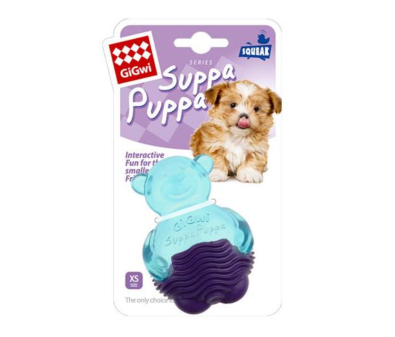 Gigwi Suppa Puppa Ayı Mavi Mor Köpek Oyuncağı