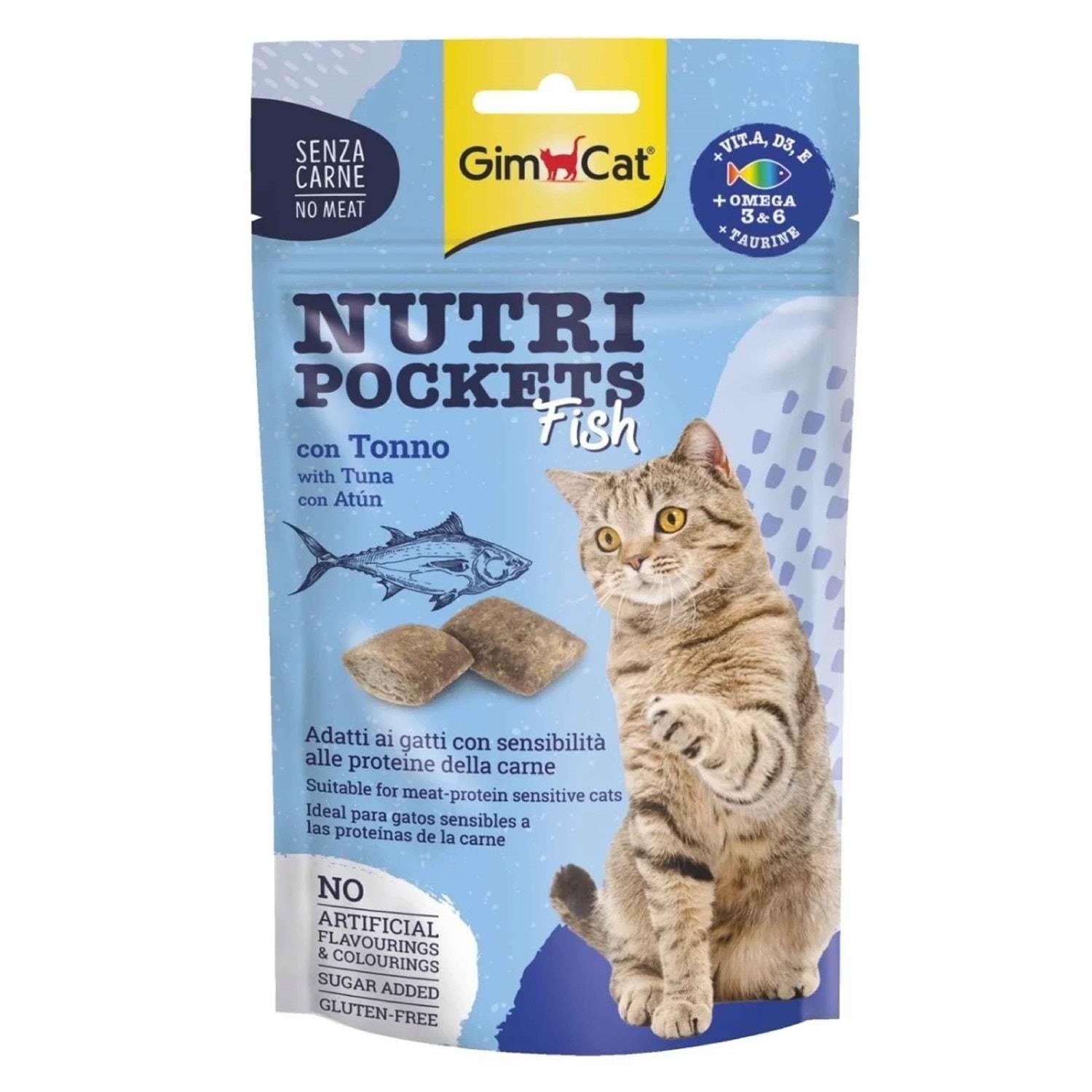 Gimcat Nutri Pockets Ton Balıklı Kedi Ödül Maması 60 Gr