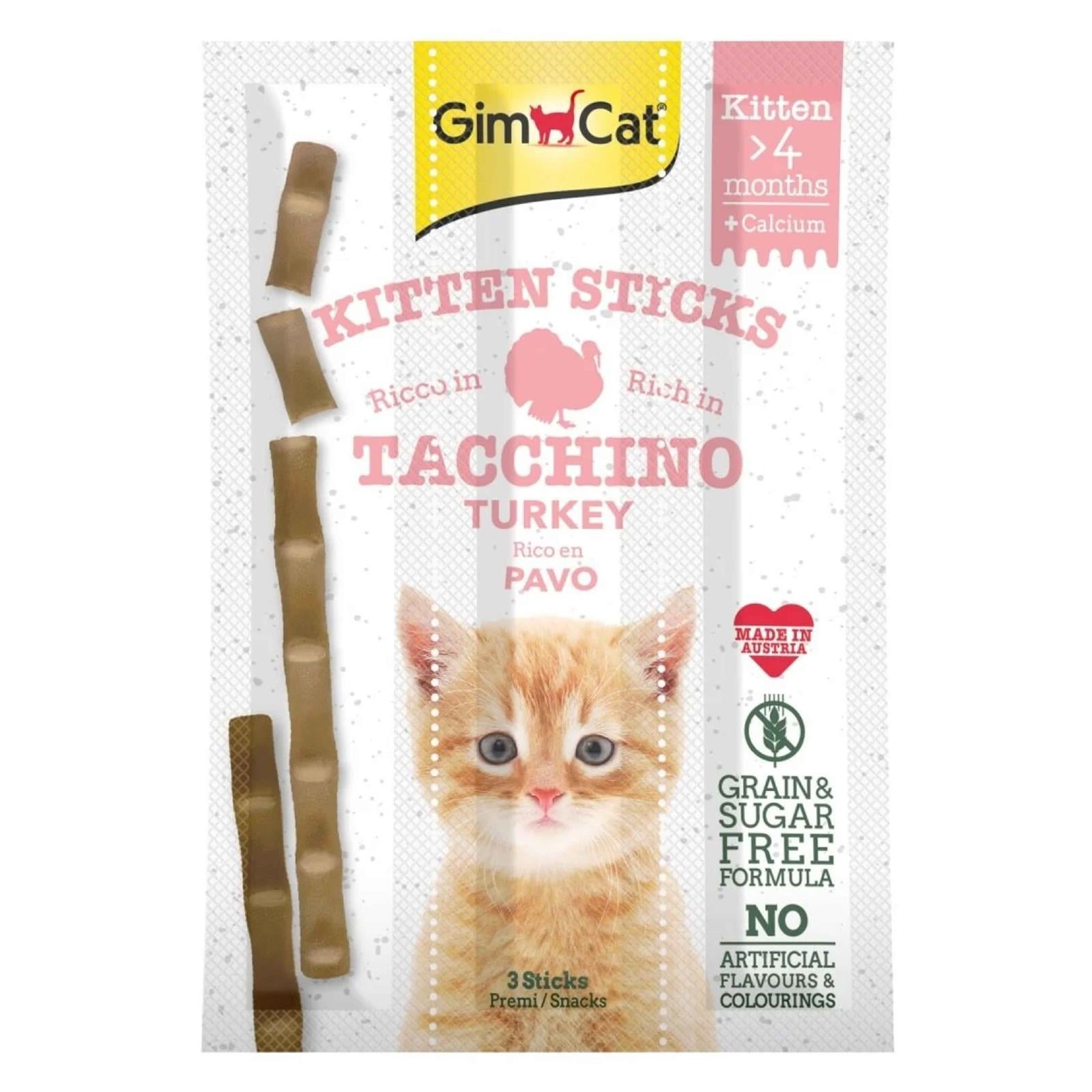 Gimcat Sticks Kitten Hindili Yavru Kedi Ödül Çubukları 3'lü