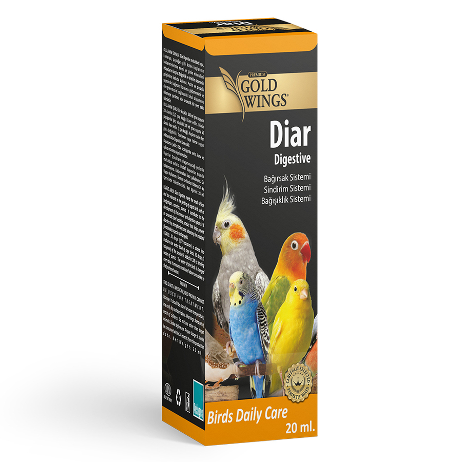 Gold Wings Diar Kuşlar için Sindirim Sistemi Destekleyici 20 Ml