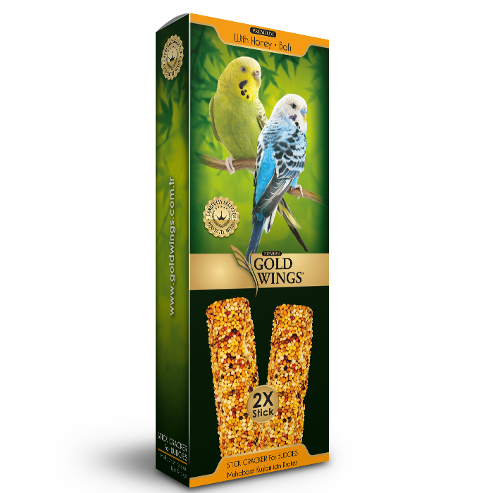 Gold Wings Muhabbet Kuşu Krakeri Ballı Kutu 2'li Paket