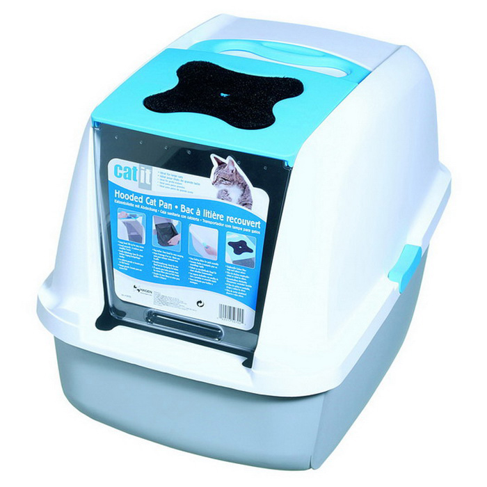 Hagen Kapalı Kedi Tuvalet Kabini Mavi 57x46,5x39 Cm