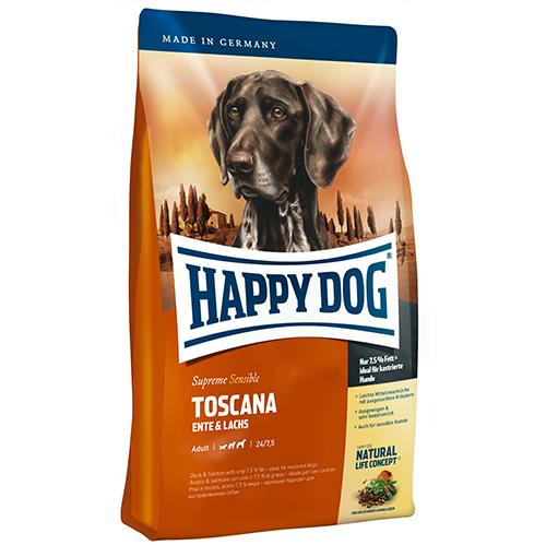 Happy Dog Toscana Ördek ve Somonlu Yetişkin Köpek Maması 12.5 Kg