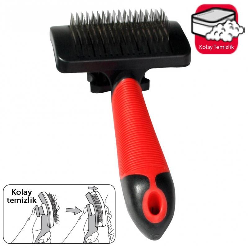 Kalie Kolay Temizlenen Basmalı Köpek Fırçası 18,5x10,5 Cm