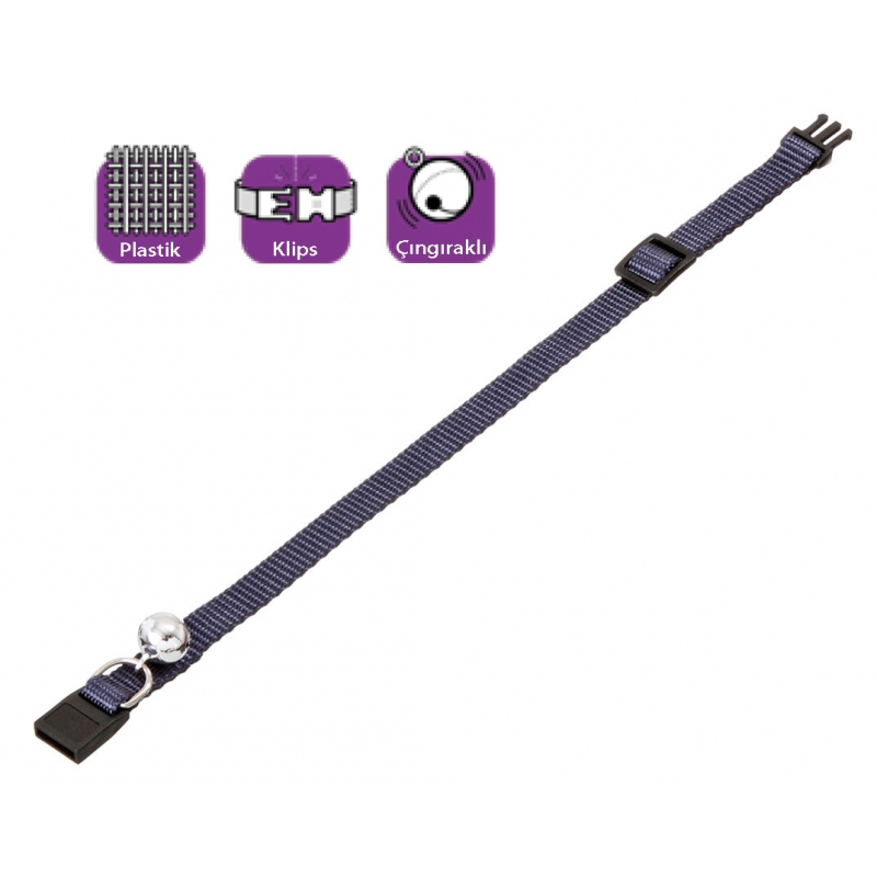 Karlie Boyun Tasması Çıngıraklı. 30 Cm Koyu Mavi