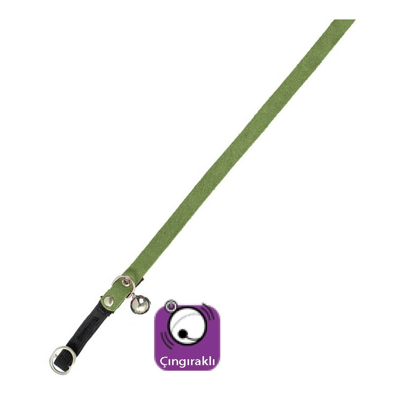 Karlie Kadife Kedi Tasma Çıngıraklı 30cm Yeşil