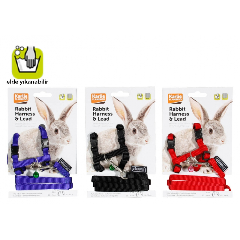 Karlie Tavşan Tasma + Uzatma 120 Cm / 20-30 Cm