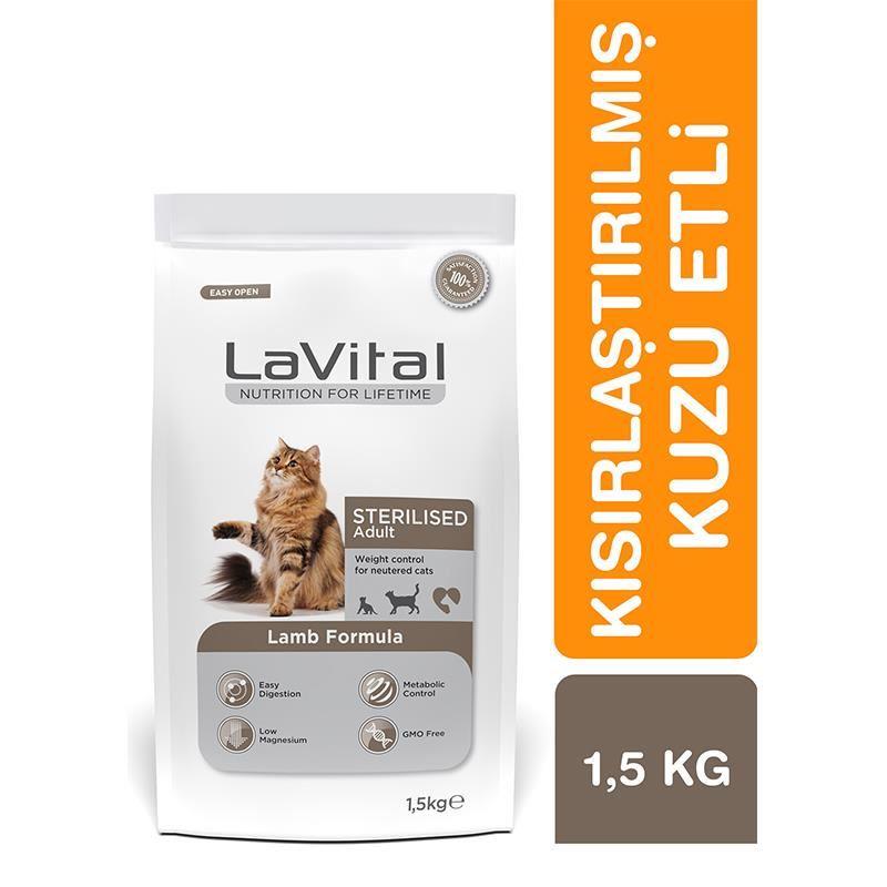 LaVital Sterilised Kuzu Etli Kısırlaştırılmış Kedi Maması 1.5 Kg
