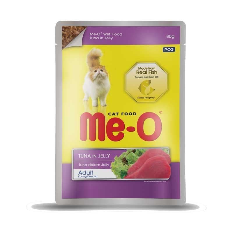 Me-O Pouch Ton Balıklı Jöleli Yaş Yetişkin Kedi Maması 80 Gr