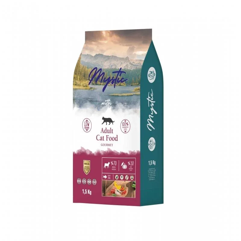 Mystic Az Tahılı Yetişkin Kedi Maması Gurme 1,5 Kg