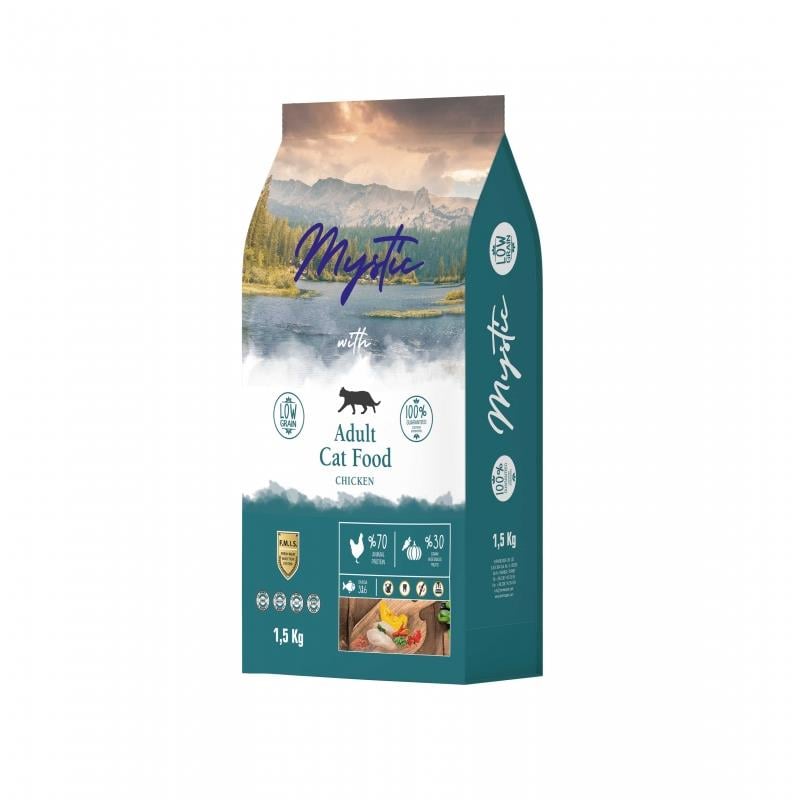 Mystic Düşük Tahıllı Tavuklu Yetişkin Kedi Maması 1.5 Kg