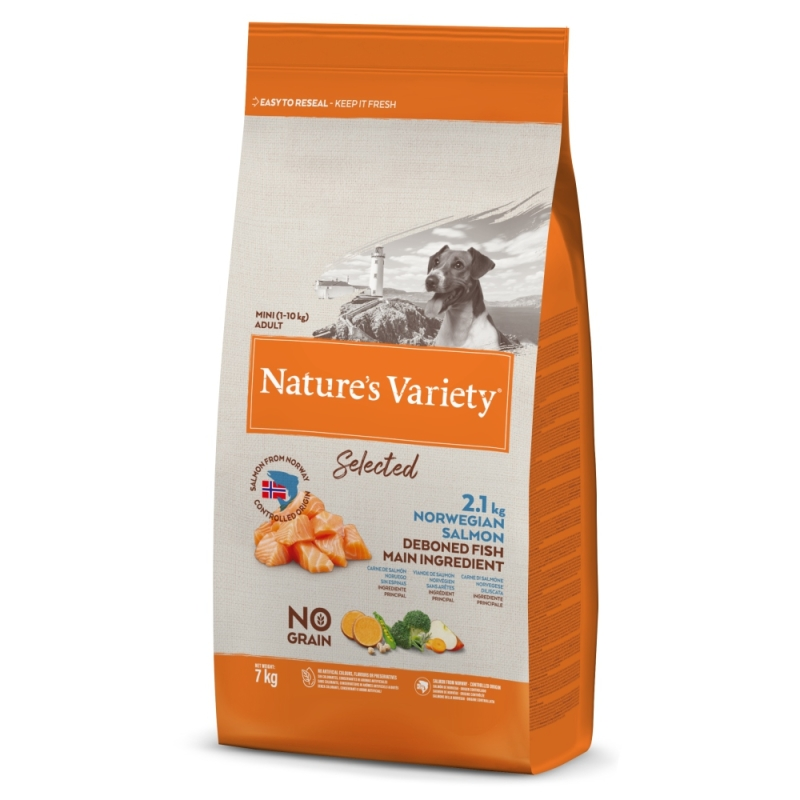 Nature's Variety Dog No Selected Mini Adult Norway Salmon - Yetişkin Köpek Küçük Irk Norveç Somonlu 7 Kg