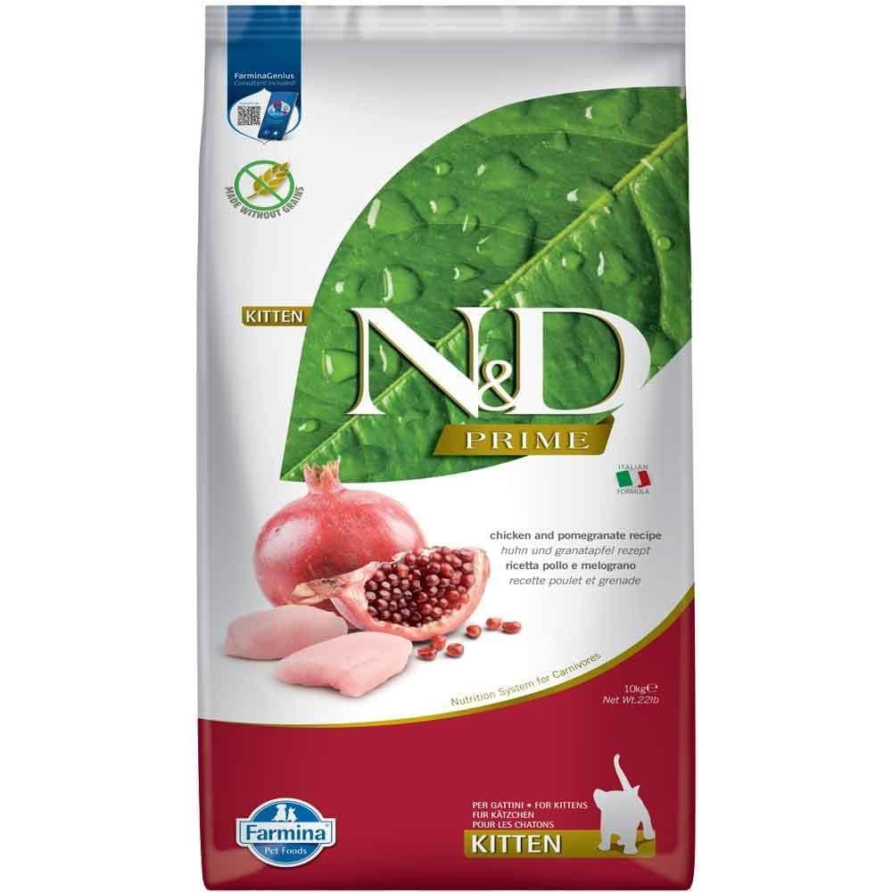 N&D Prime Tahılsız Kitten Tavuk Nar Yavru Kedi Maması 10 Kg