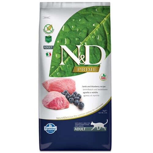 N&D Prime Tahılsız Kuzu Yaban Mersini Yetişkin Kedi Maması 10 Kg