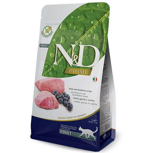 N&D Prime Tahılsız Kuzu Yaban Mersini Yetişkin Kedi Maması 5 Kg