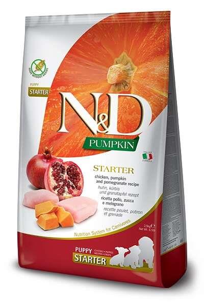 N&D Pumpkin Tahılsız Puppy Starter Bal kabaklı Tavuklu Narlı Tüm Irklar İçin Yavru Köpek Maması 2.5 Kg