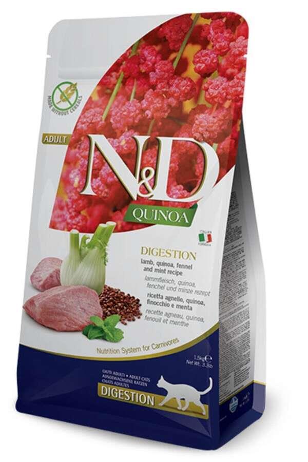 N&D Quinoa Digestion Tahılsız Kuzu Etli Yetişkin Kedi Maması 1.5 Kg