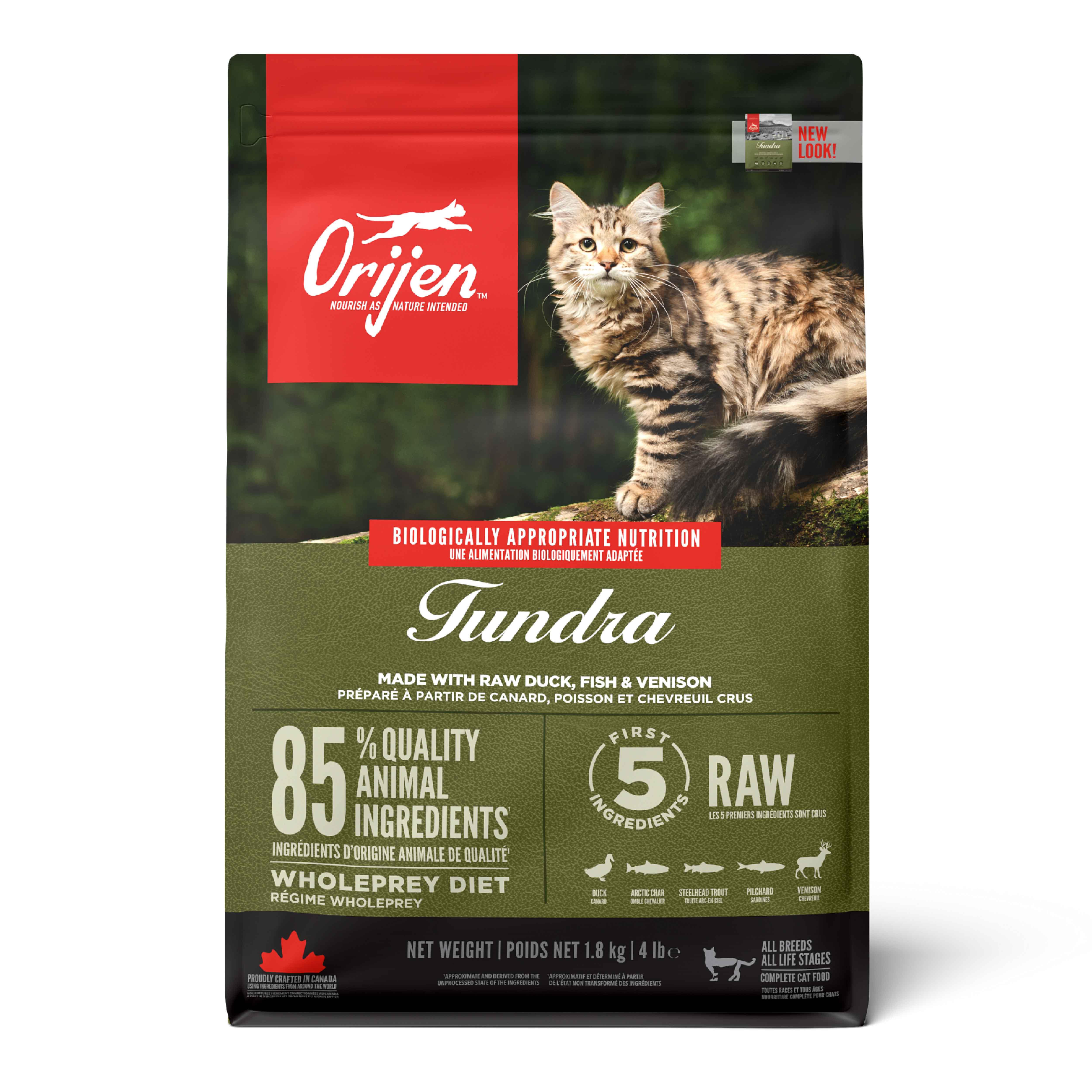 Orijen Tundra Ördekli ve Balıklı Kedi Maması 1.8 Kg (Tüm Irk ve Yaşam Evreleri İçin)