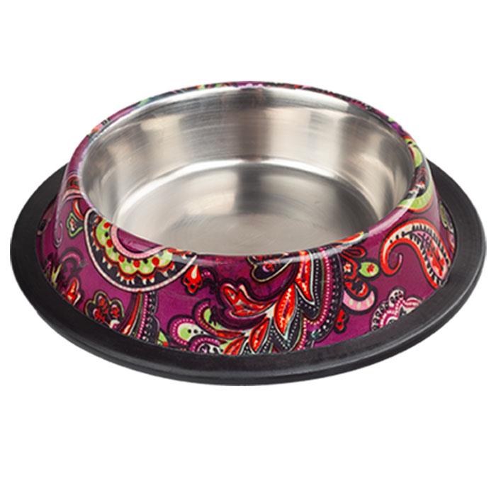 Oripet Hint Desenli Kedi Köpek Mama ve Su Kabı Kırmızı 96 Oz