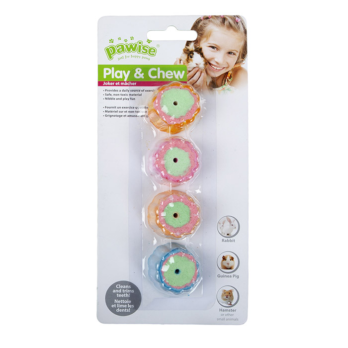 Pawise Mineralli Çiçek Şekilli Kemirme Bloğu 4'lü