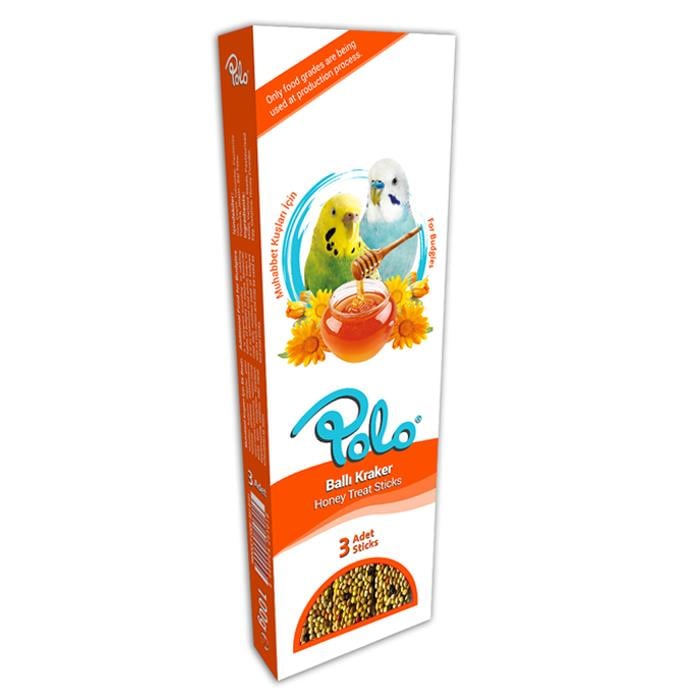 Polo Ballı Muhabbet Kuşu Krakeri 3'lü