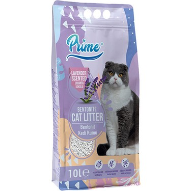 Prime İnce Taneli Lavanta Kokulu Bentonit Kedi Kumu 10 Lt 