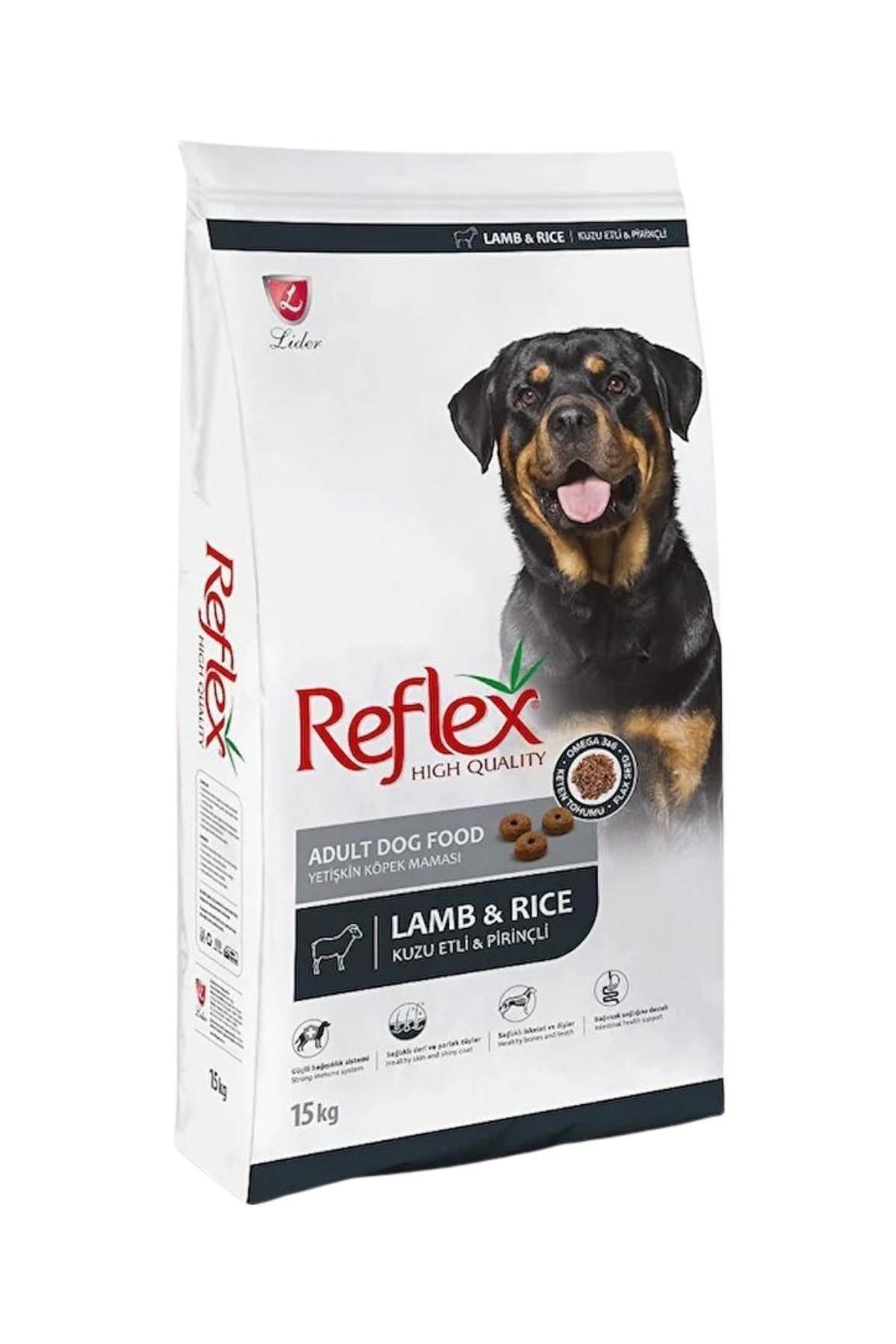 Reflex Kuzu Etli ve Pirinçli Yetişkin Köpek Maması 15 Kg