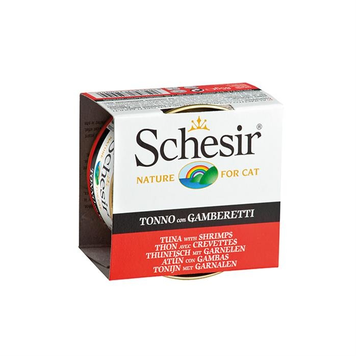 Schesir Jelly Ton Balığı ve Karidesli Jöle İçinde Yetişkin Kedi Konservesi 85 Gr