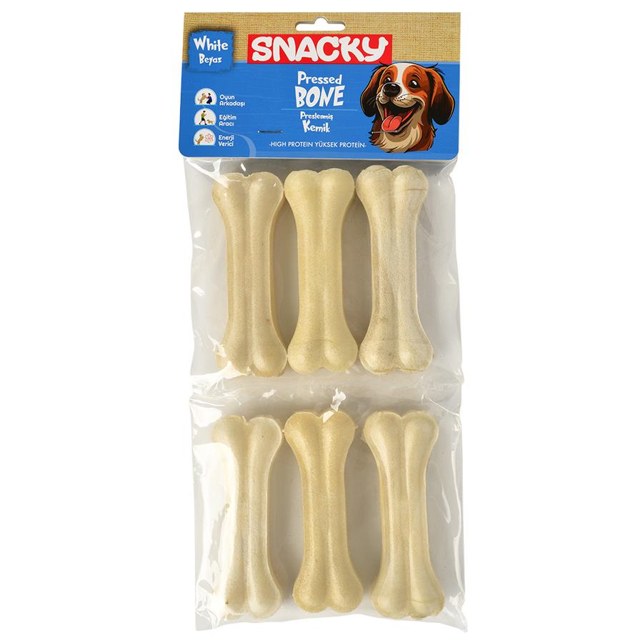 Snacky Beyaz Köpek Çiğneme Kemiği 6'lı 10 Cm 165 Gr