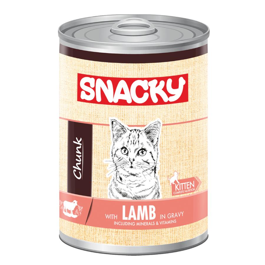 Snacky Chunk Kuzulu Yavru Kedi Konserve Yaş Maması 400 Gr