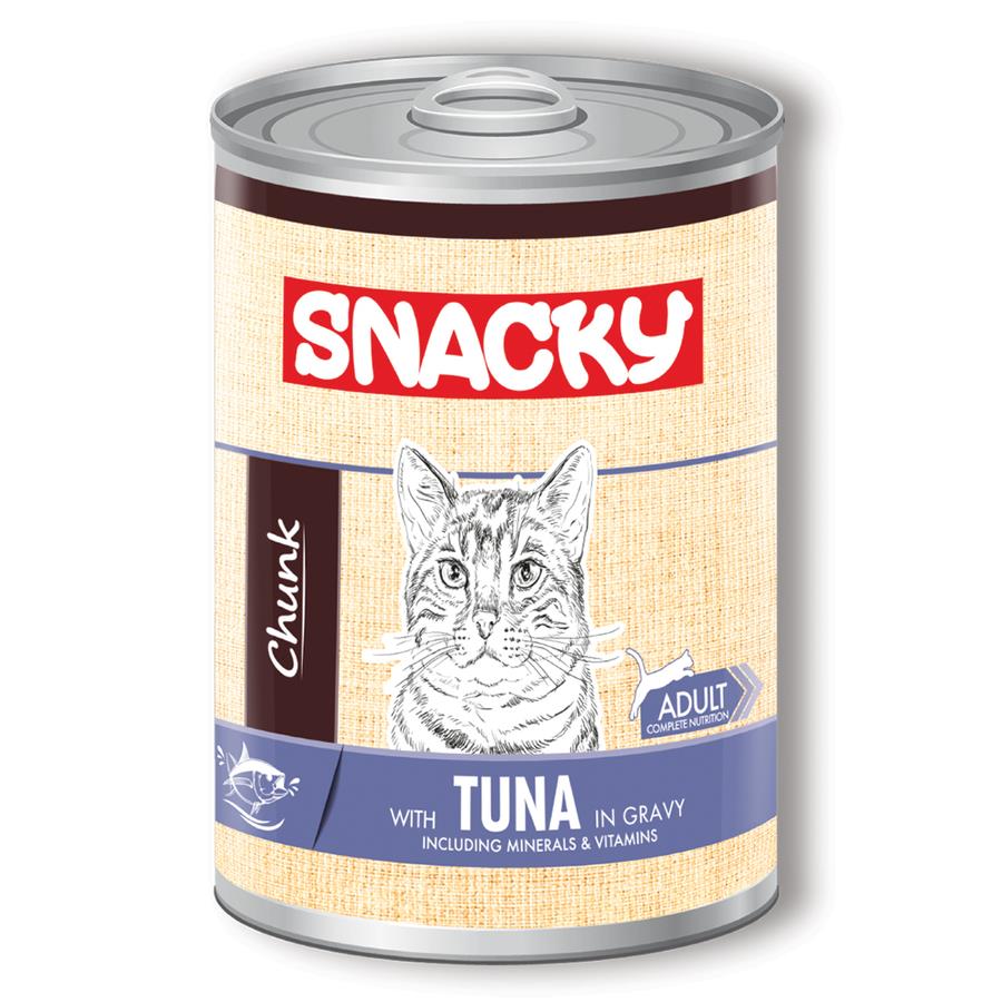 Snacky Chunk Ton Balıklı Yetişkin Kedi Konserve Yaş Maması 400 Gr