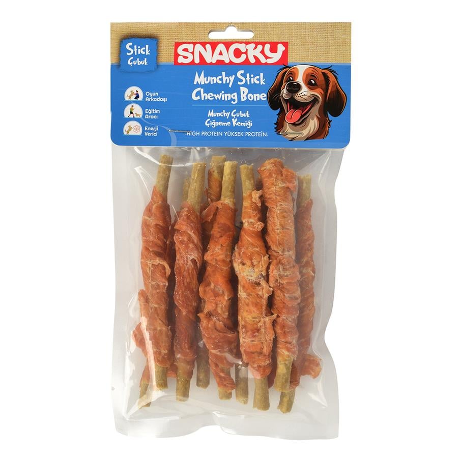 Snacky Munchy Tavuk Sargılı Köpek Ödül 10'lu 13 Cm 120 Gr