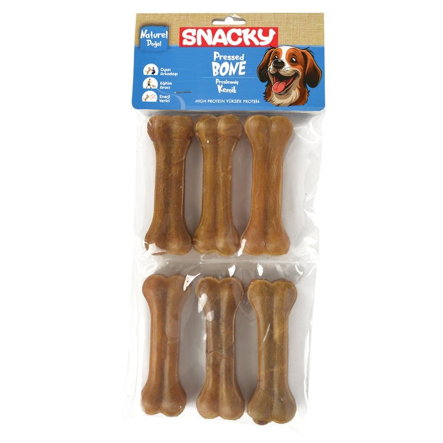 Snacky Natural Köpek Çiğneme Kemiği 6'lı 10 Cm 165 Gr