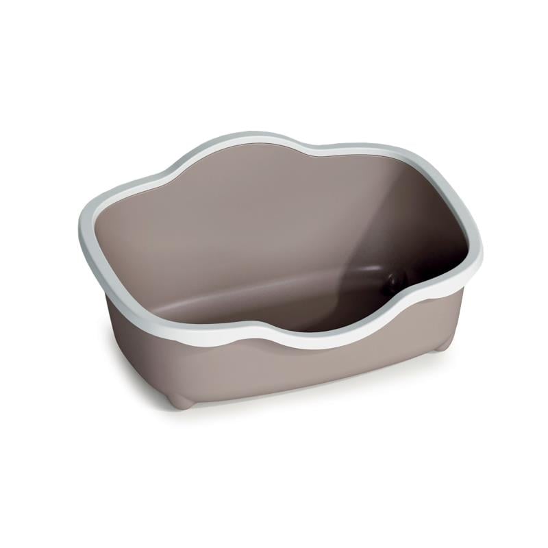 Stefanplast Tres Chic Beyaz / Pembe Açık Kedi Tuvaleti 56 x 38,5 x 26 Cm