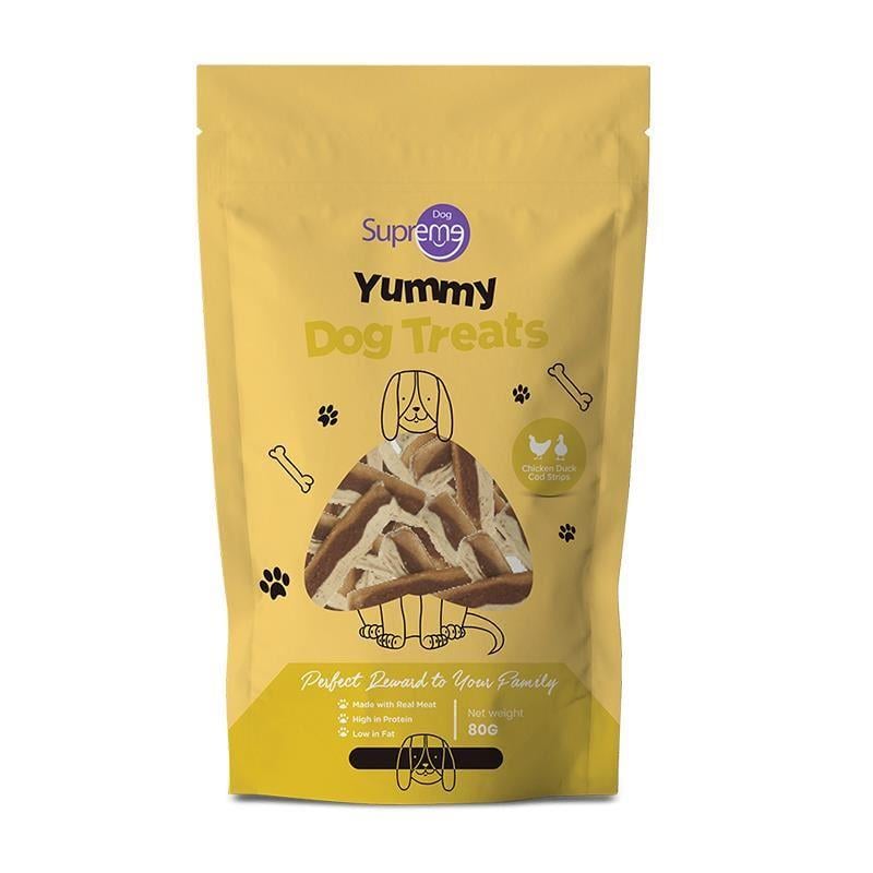 Supreme Dog Tavuk,Ördek ve Balıklı Şerit Köpek Ödül Maması 80 Gr