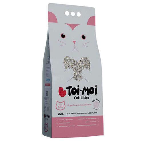 Toi Moi Aura Cream Bebek Pudrası Sodyum Bentonit İnce Kedi Kumu 10 Lt