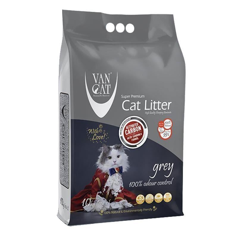 Vancat Aktif Karbonlu Topaklanan İnce Taneli Kedi Kumu 10 Lt
