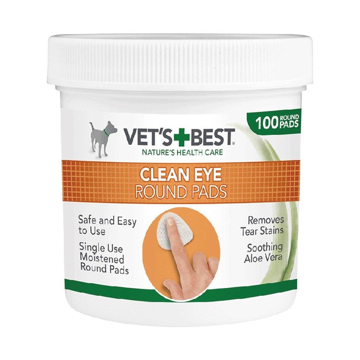 Vet's Best Kedi ve Köpekler İçin Aloe Vera Özlü Göz Temizleme Pedi 100'lü