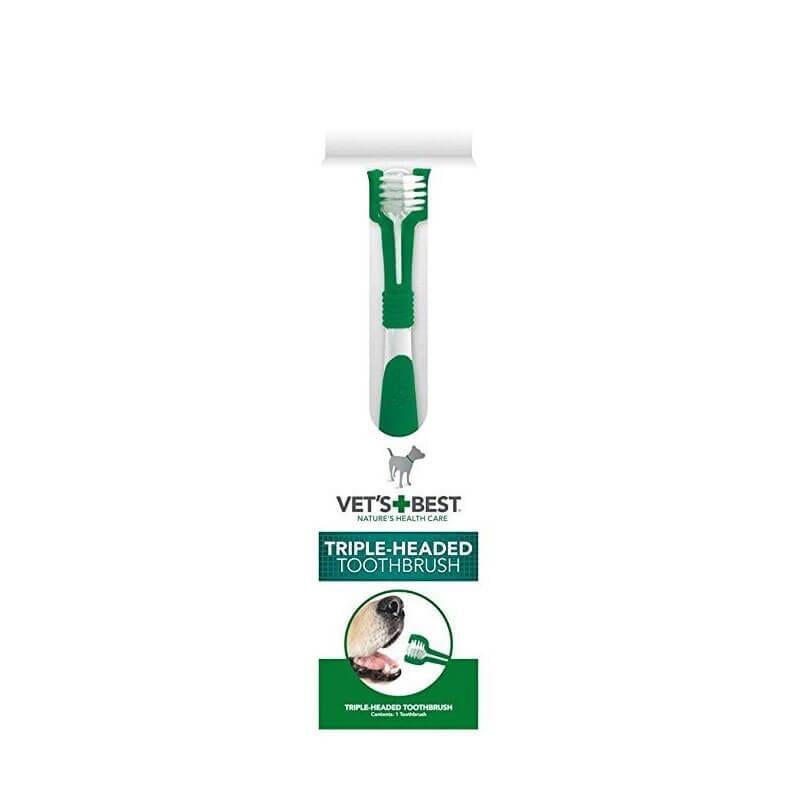 Vet's Best Köpekler İçin Üç Başlı Diş Fırçası 17,5 Cm