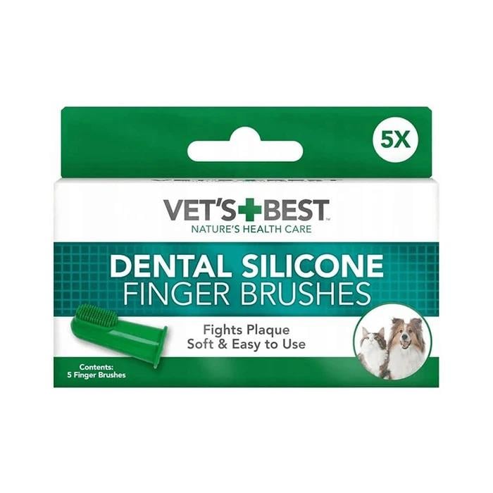 Vet's Best Silikon Başlıklı Kedi Köpek Parmak Diş Fırçası 5.5 Cm 5'li