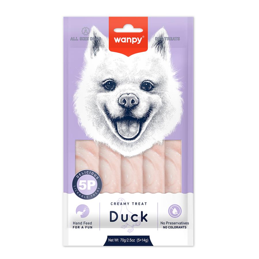 Wanpy Ördekli Krema Köpek Ödülü 5x14 Gr