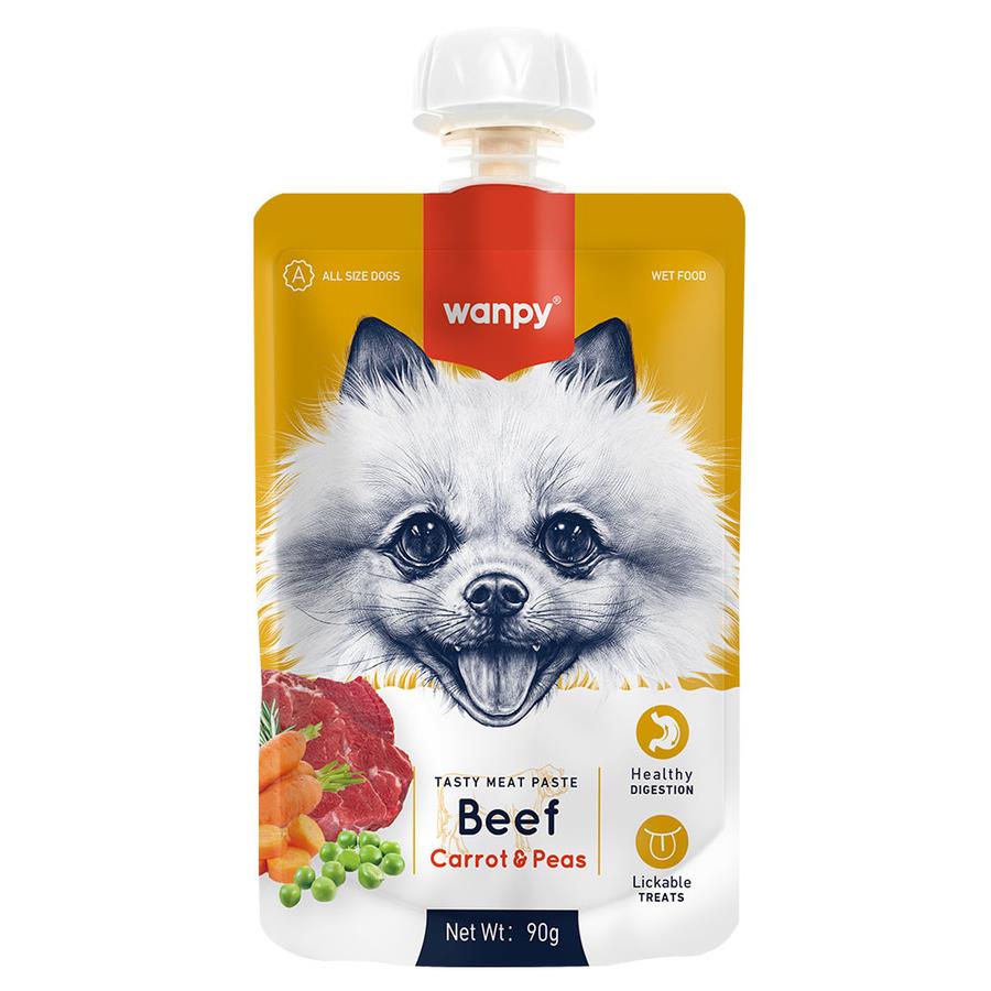 Wanpy Taze Sığır Etli & Havuçlu Köpek Et Ezmesi 90 Gr