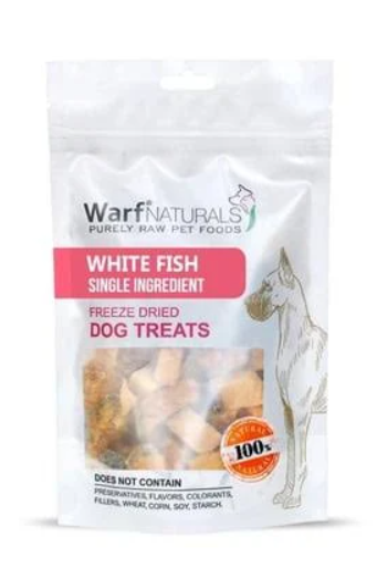 Warf Naturals Dondurulmuş Kurutulmuş Beyaz Balıklı Köpek Ödül Maması 300 Gr
